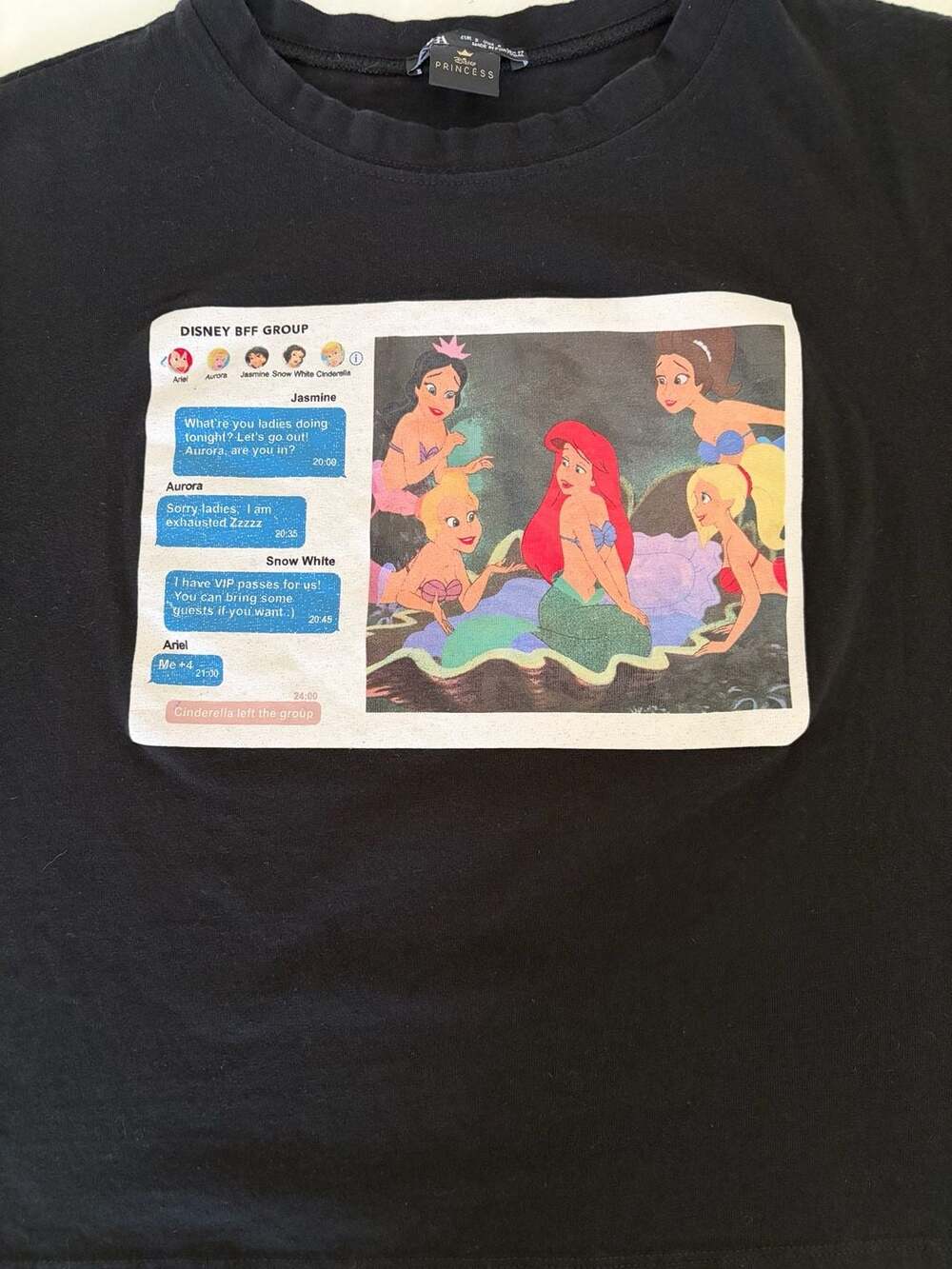Rare Zara Disney Princess BFF Group Chat Graphic T-Shirt - Picture 6 of 6
